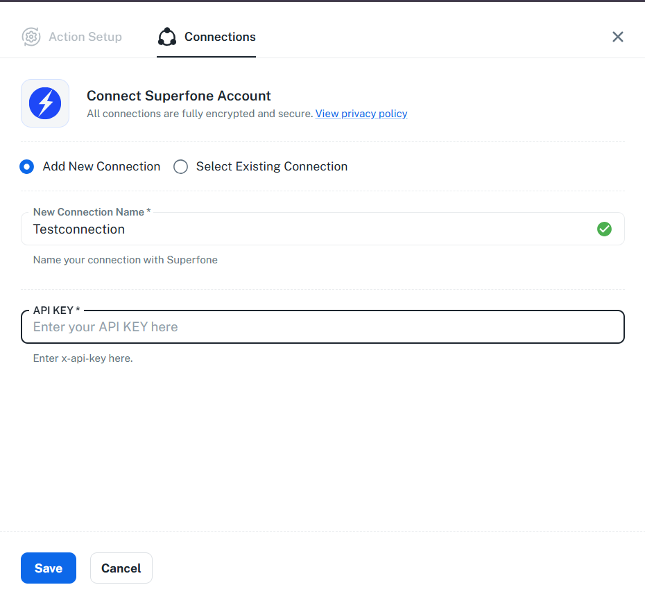 Connecting your Superfone account in Pabbly